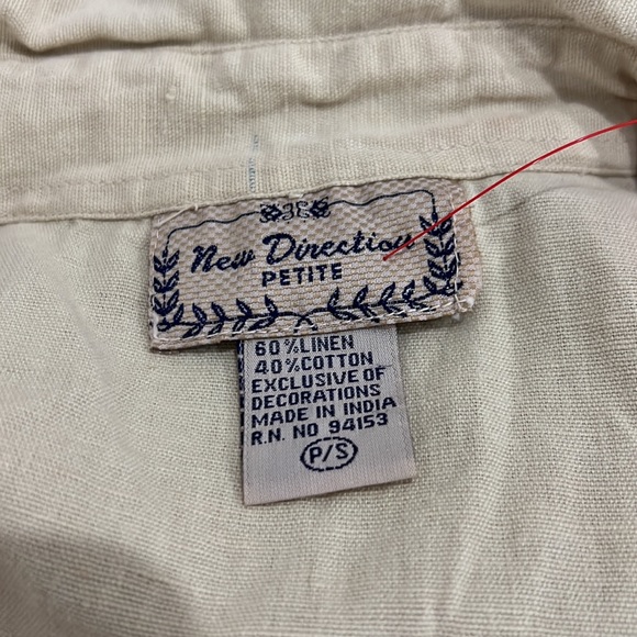 vintage embroidered cat tan button down shirt - Picture 3 of 11